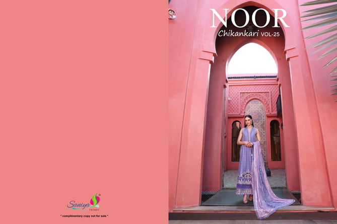 Noor Chikankari Vol 25 By Saniya Cotton Pakistani Suits Catalog